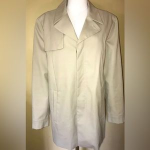 Calvin Klein Trench Coat Jacket Tan Beige Medium
